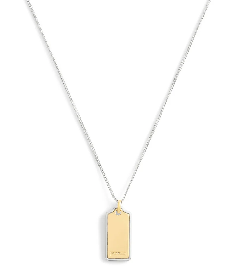 كوتش Signature Hangtag Pendant Necklace